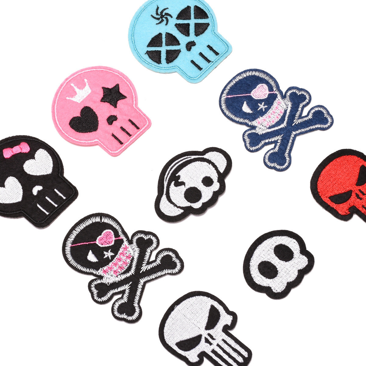 Wholesale Embroidered Skull Letter Patch